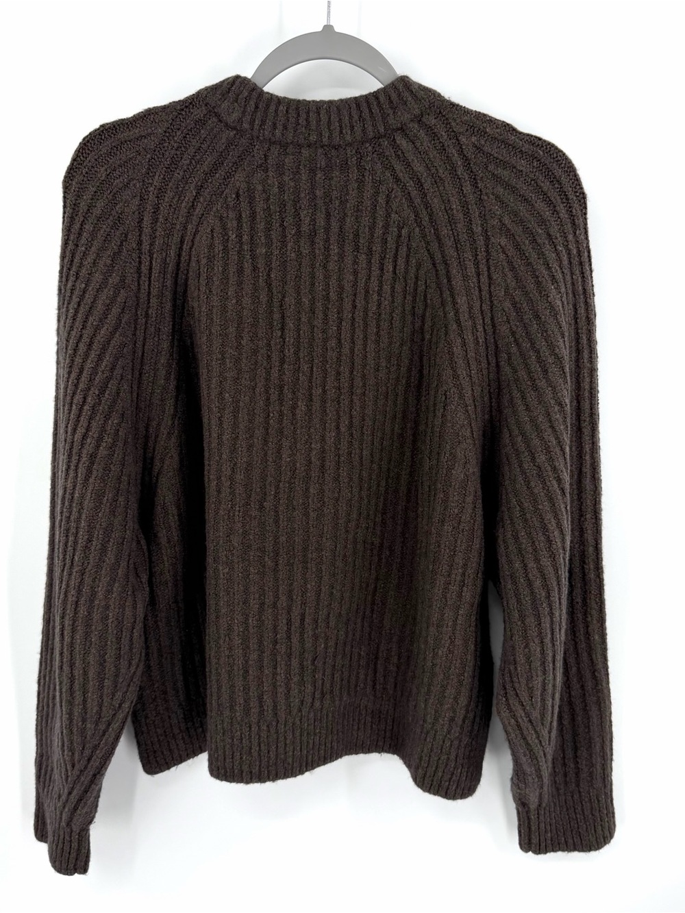 Madewell Super Soft Ribbed Cotton Blend Sweater in molasses Size S - Picture 7 of 8